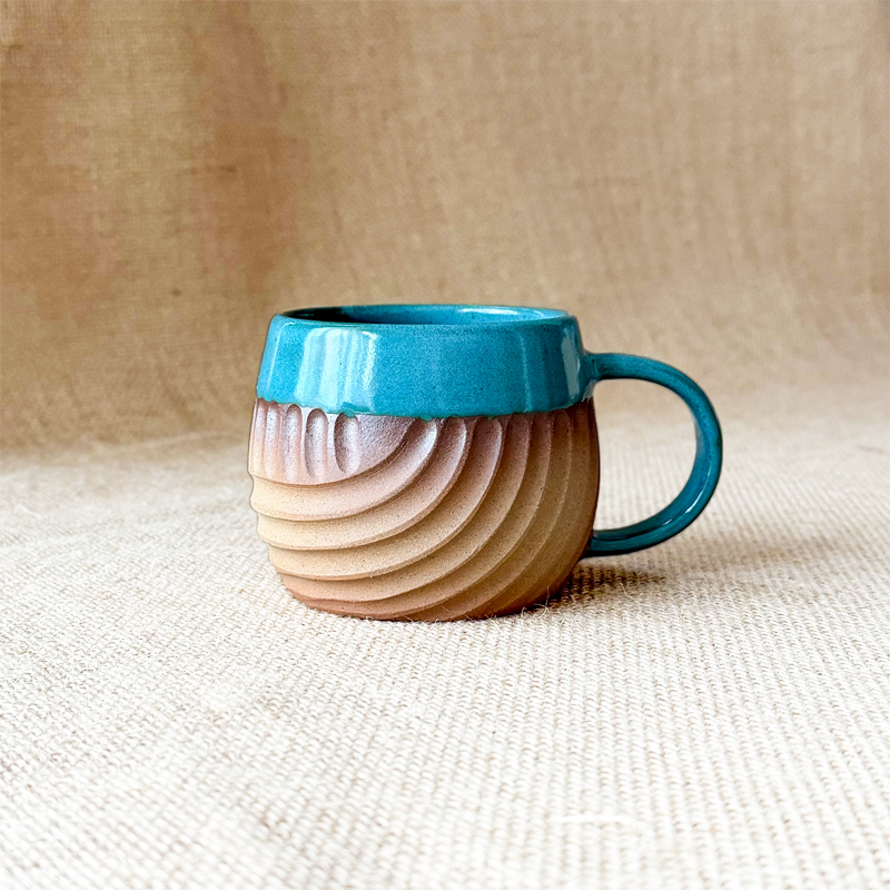 Handmade Ceramic Mug Teal