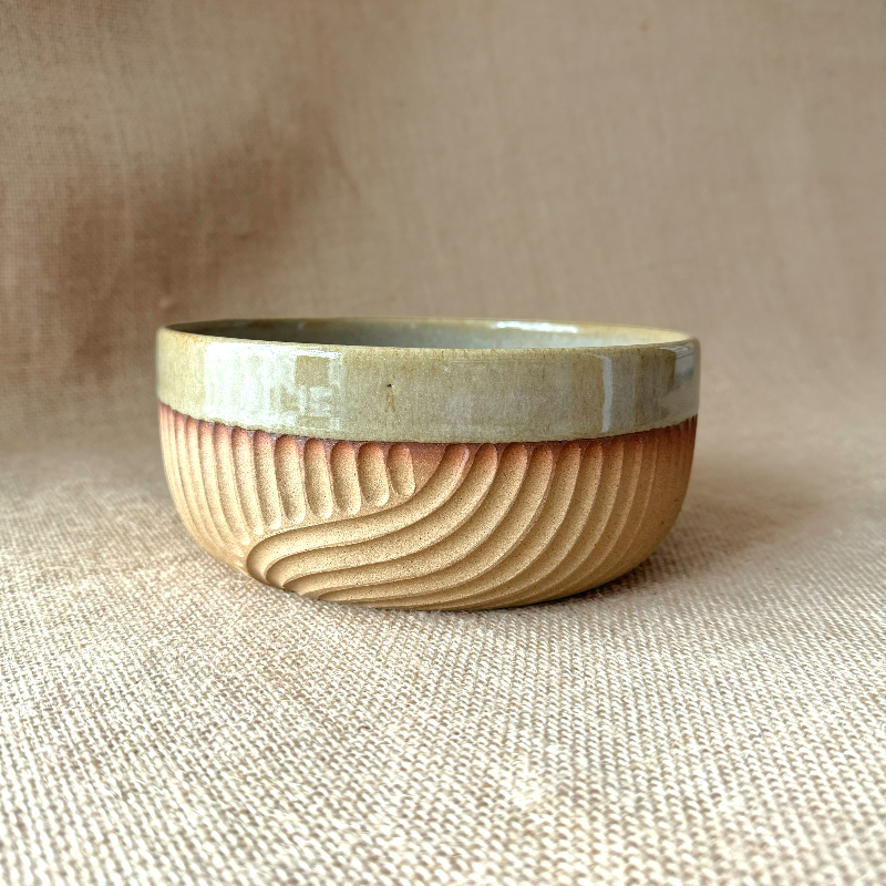 Handmade ceramic serving bowl Sea salt