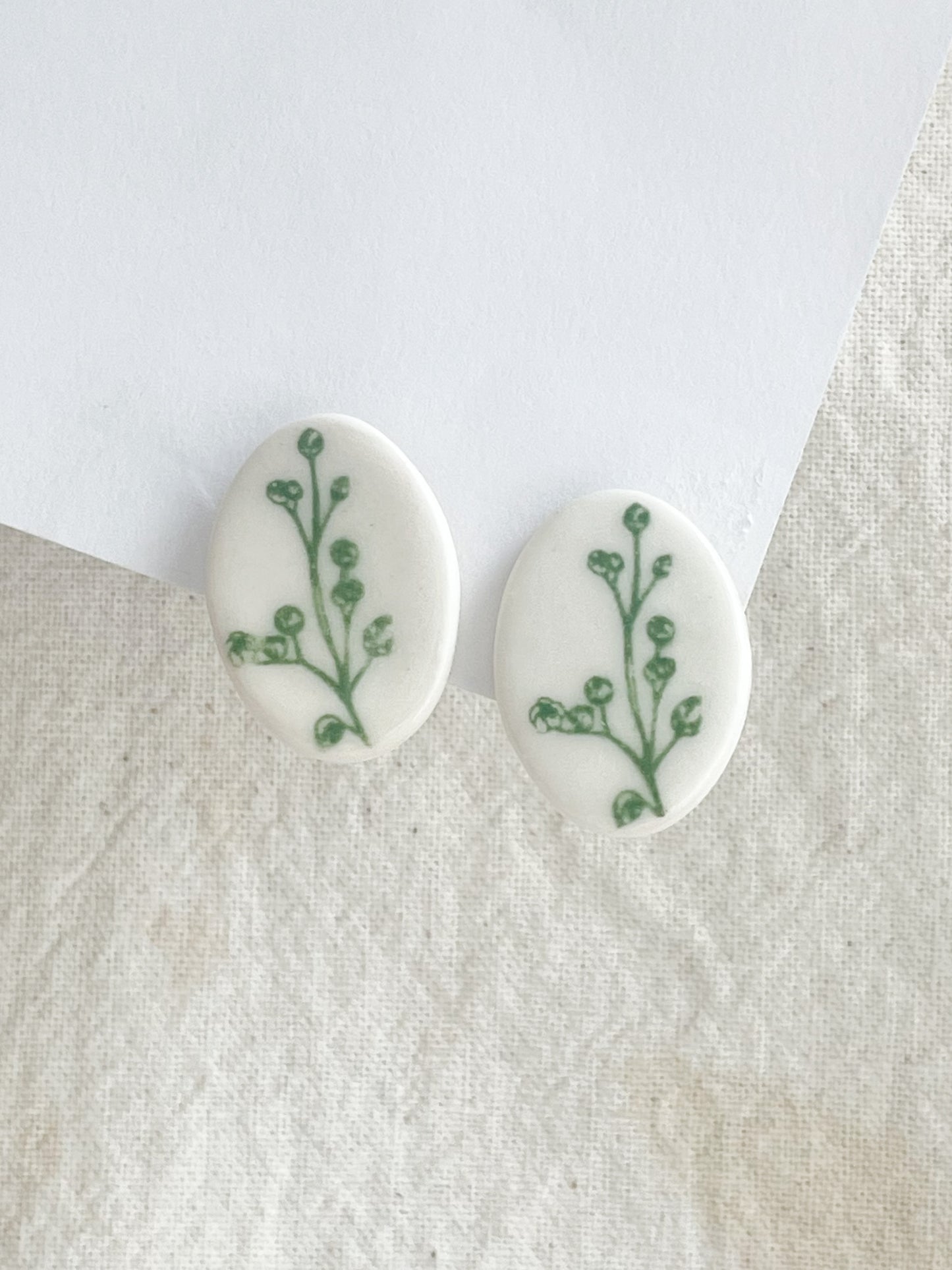 Porcelain Earring: Botanic Collection