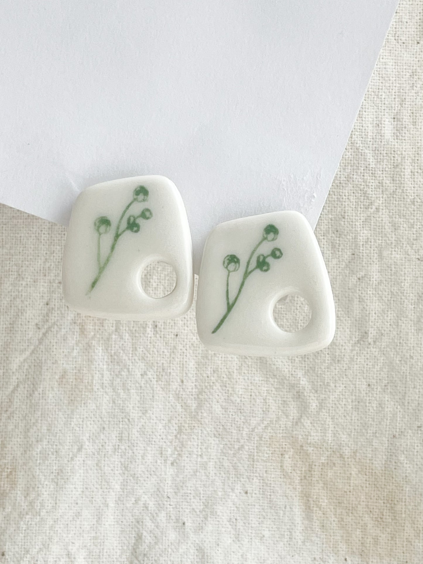 Porcelain Earring: Botanic Collection