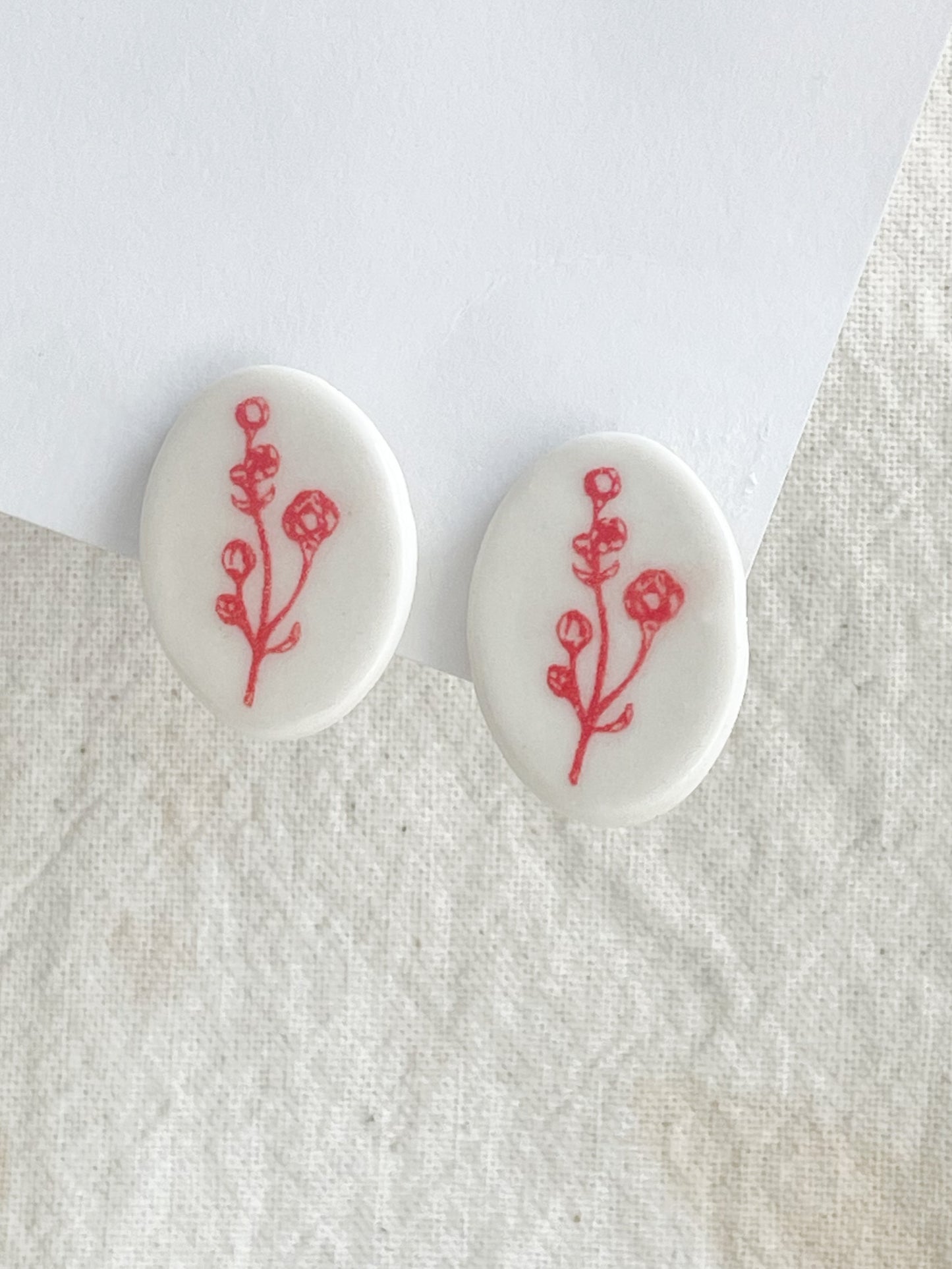 Porcelain Earring: Botanic Collection