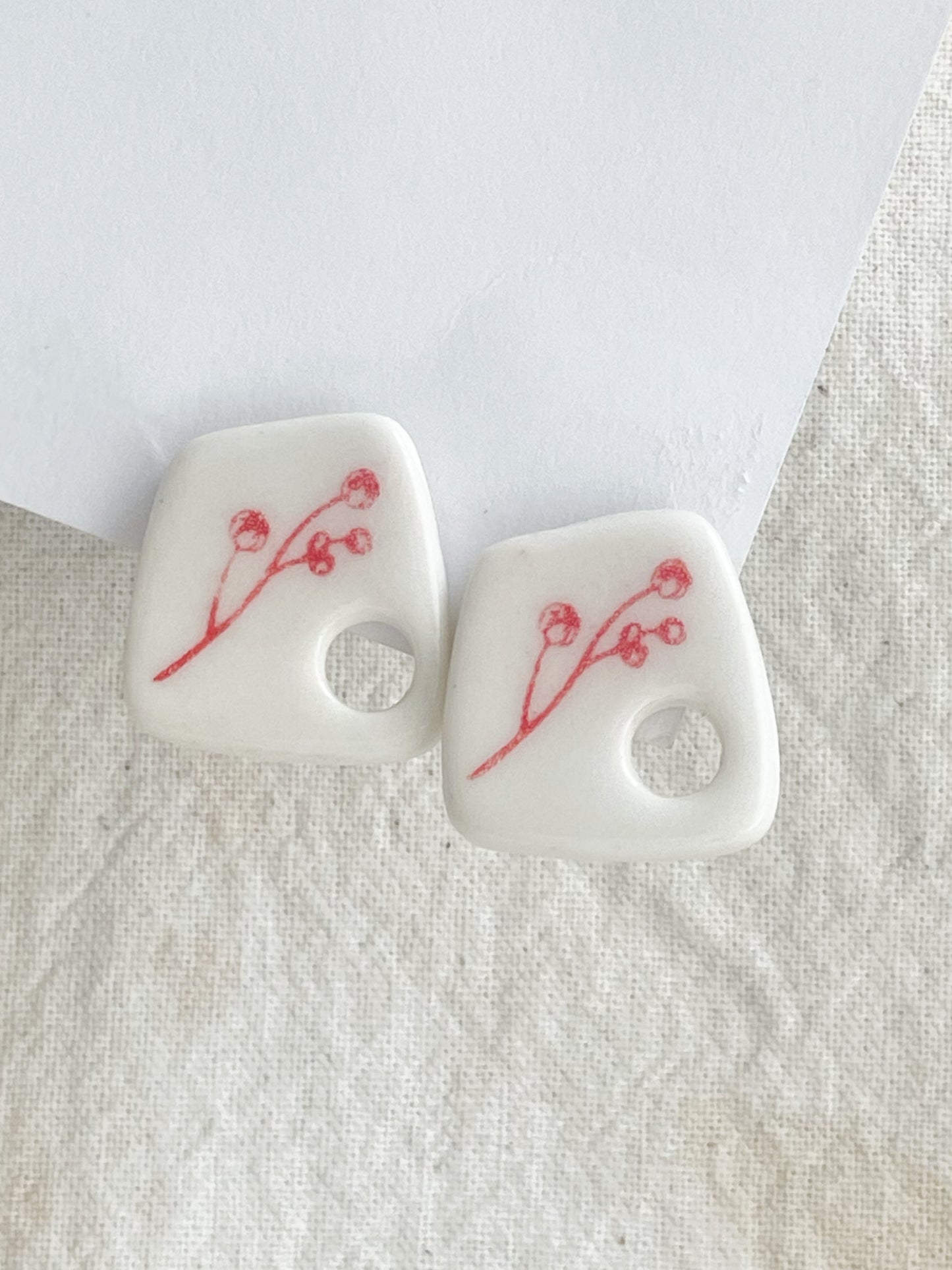 Porcelain Earring: Botanic Collection