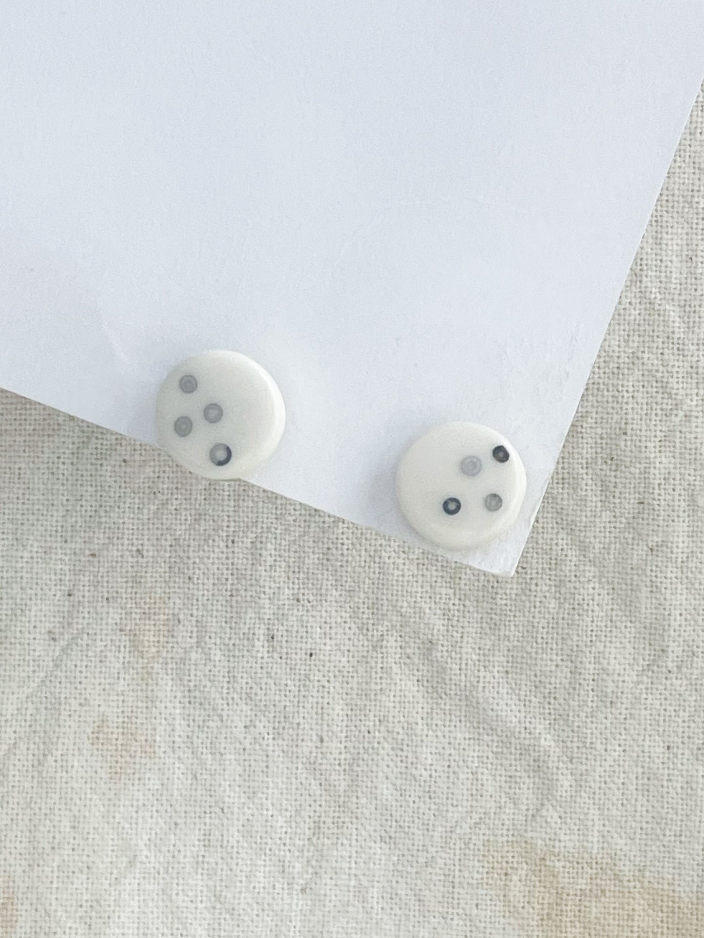 Porcelain Earring: Silver Lining