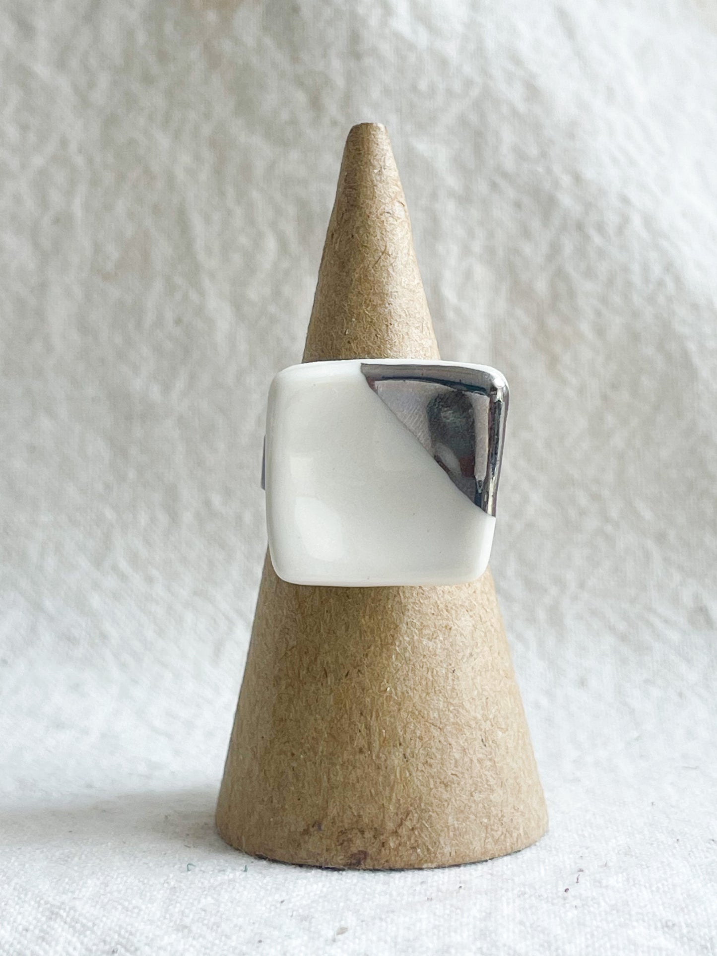 Porcelain Ring: Silver Lining