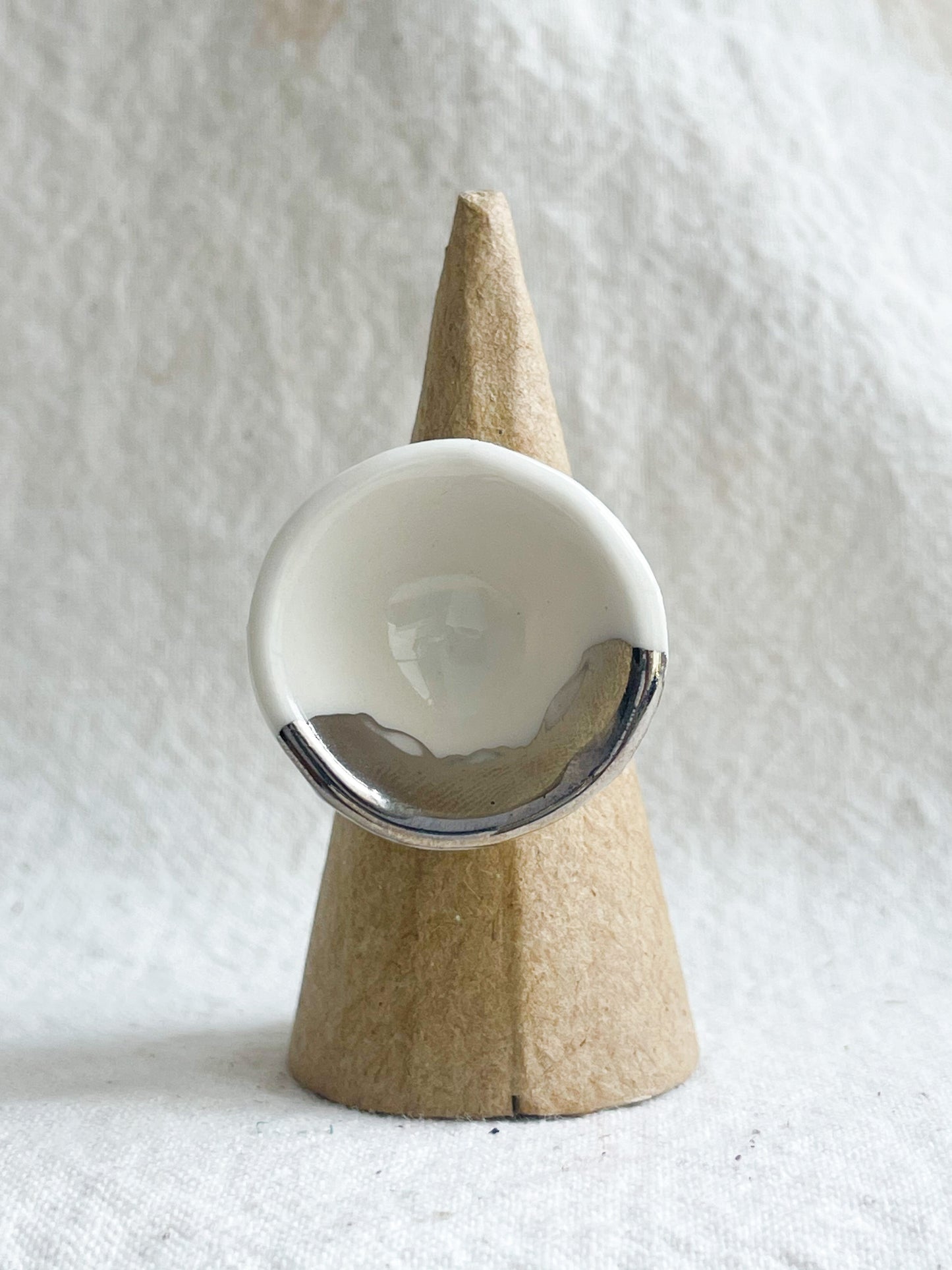 Porcelain Ring: Silver Lining