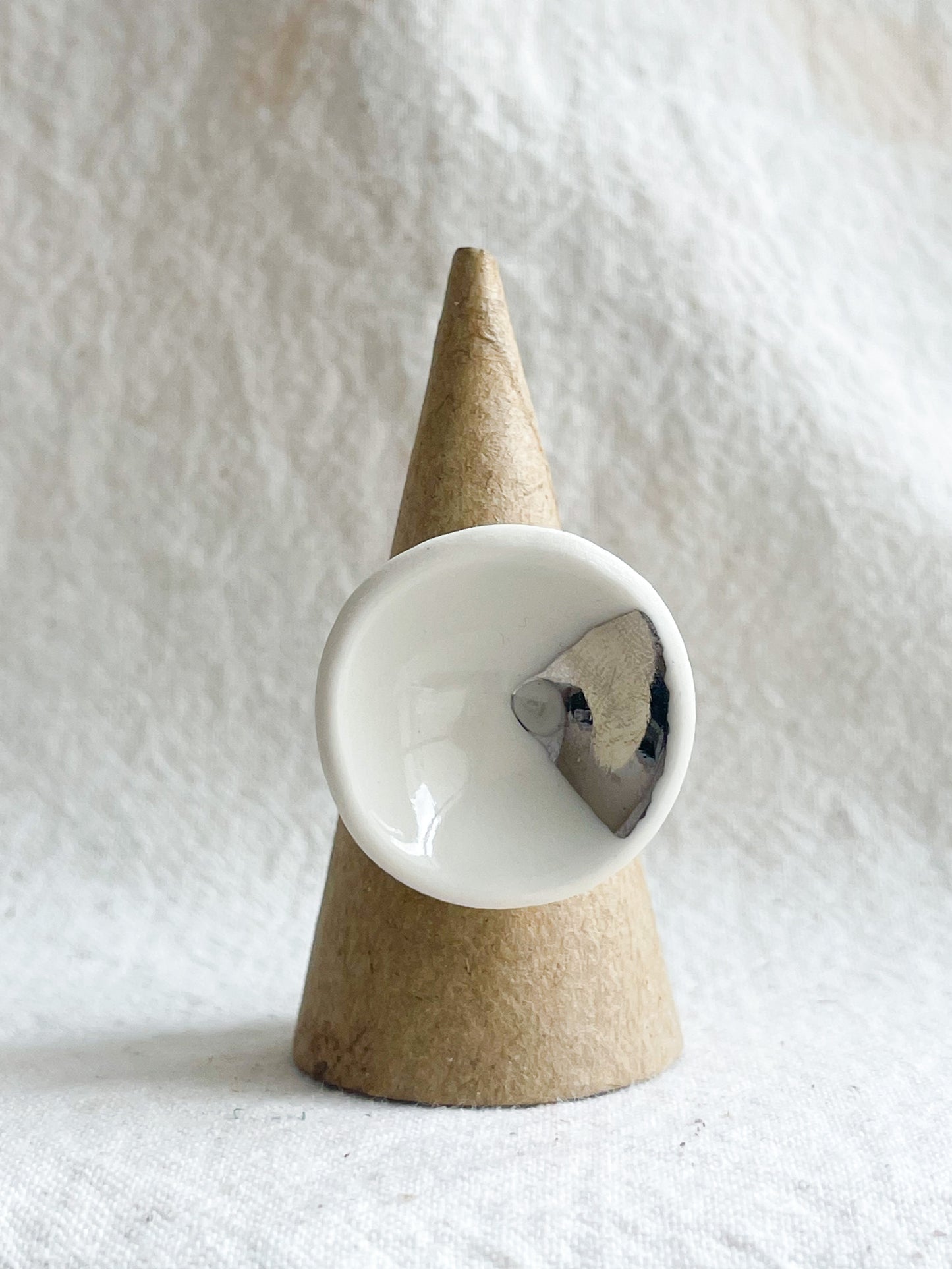 Porcelain Ring: Silver Lining
