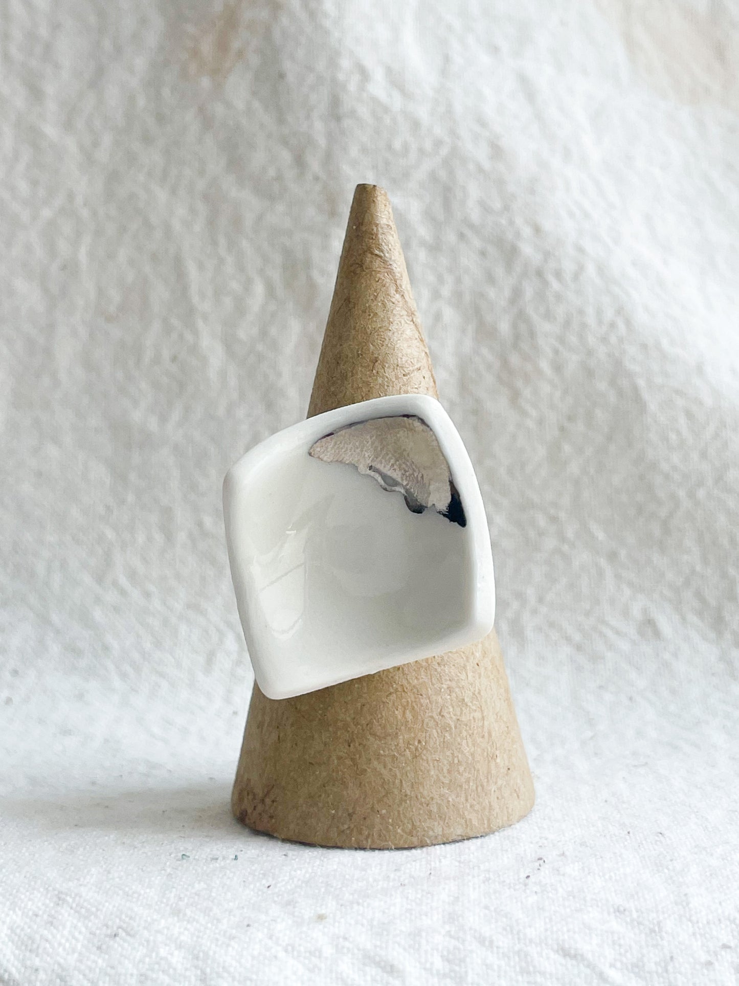 Porcelain Ring: Silver Lining