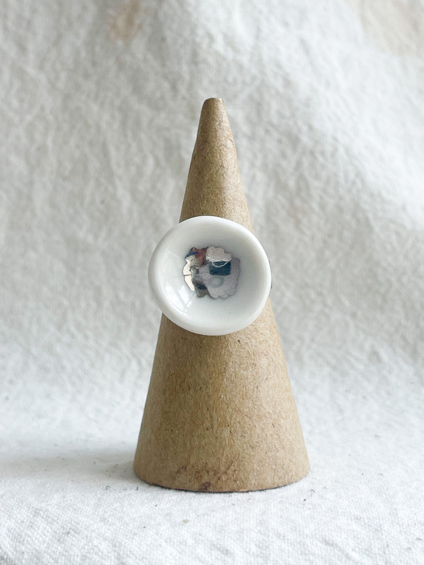 Porcelain Ring: Silver Lining