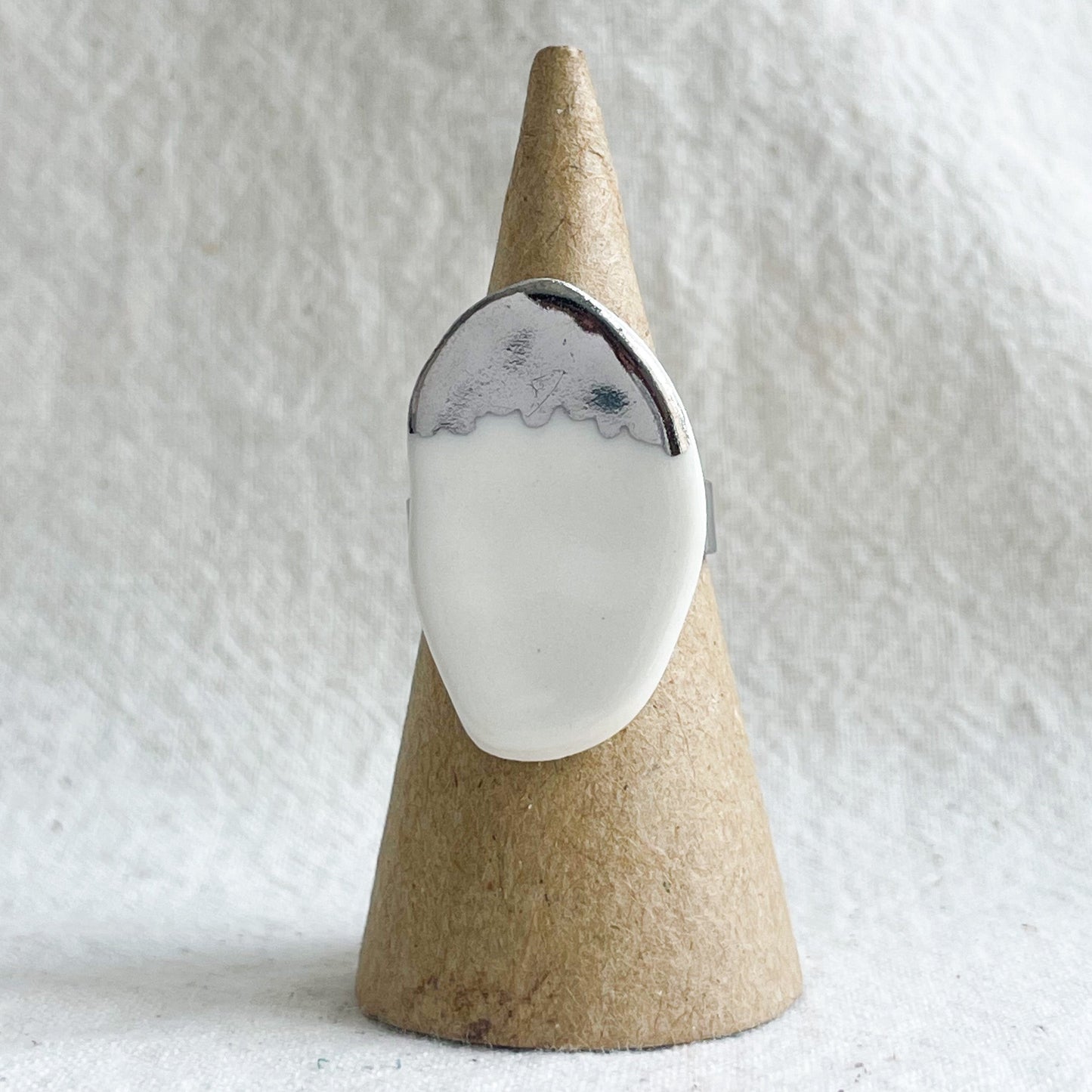 Handmade Porcelain clay ring