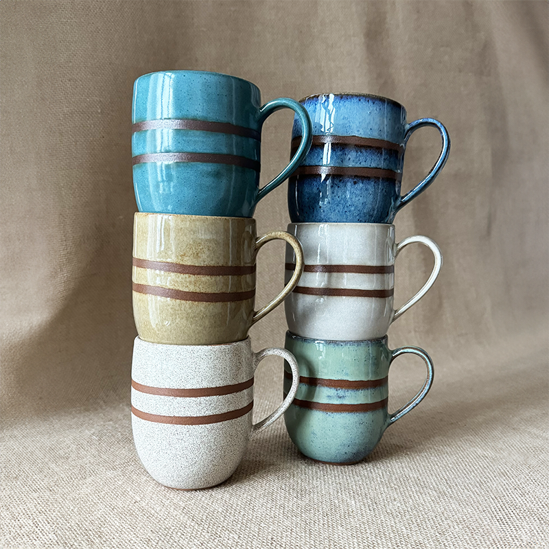 Handcrafted Ceramic Mugs | Hand Built Ceramic Mug | Facets by Garima