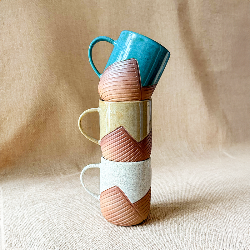 Handmade Pottery Mugs | Handmade Coffee Mug | Facets by Garima