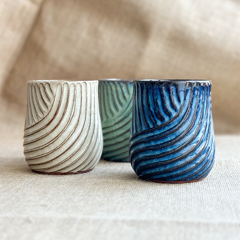 Ceramic Drinking Glasses | Ceramic Wine Glasses | Facets by Garima
