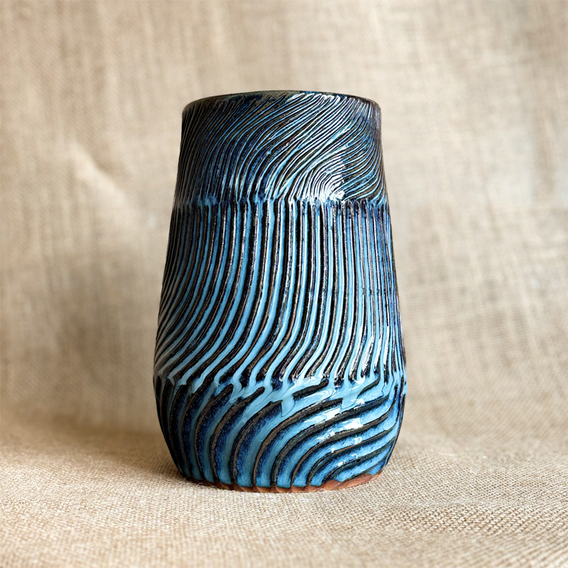 Ceramic vase blue