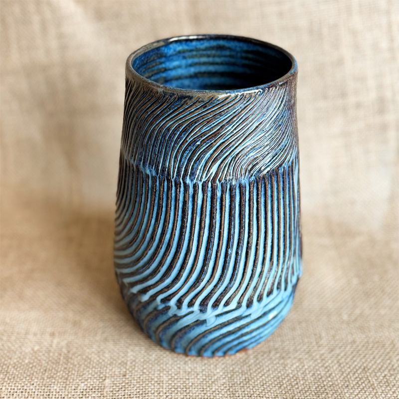 Ceramic vase blue