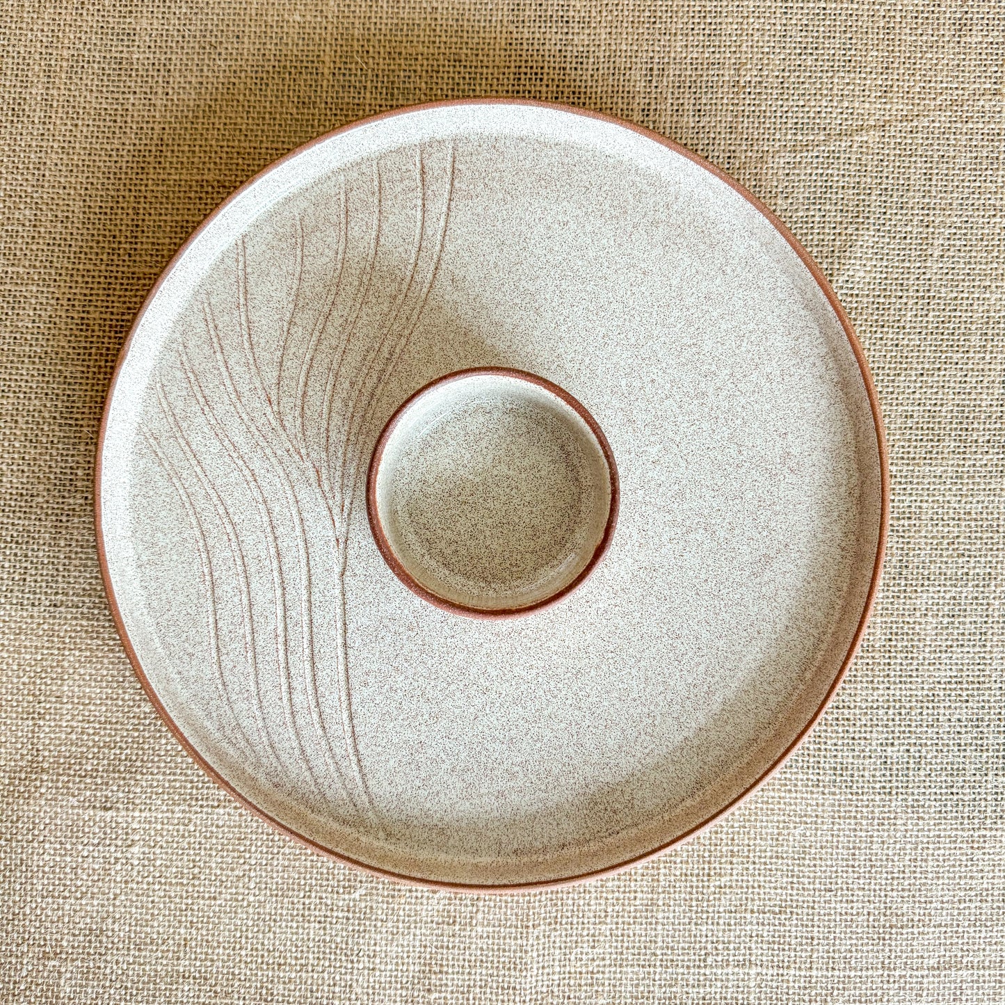 CHIP AND DIP PLATTER : Handmade Ceramic Platter