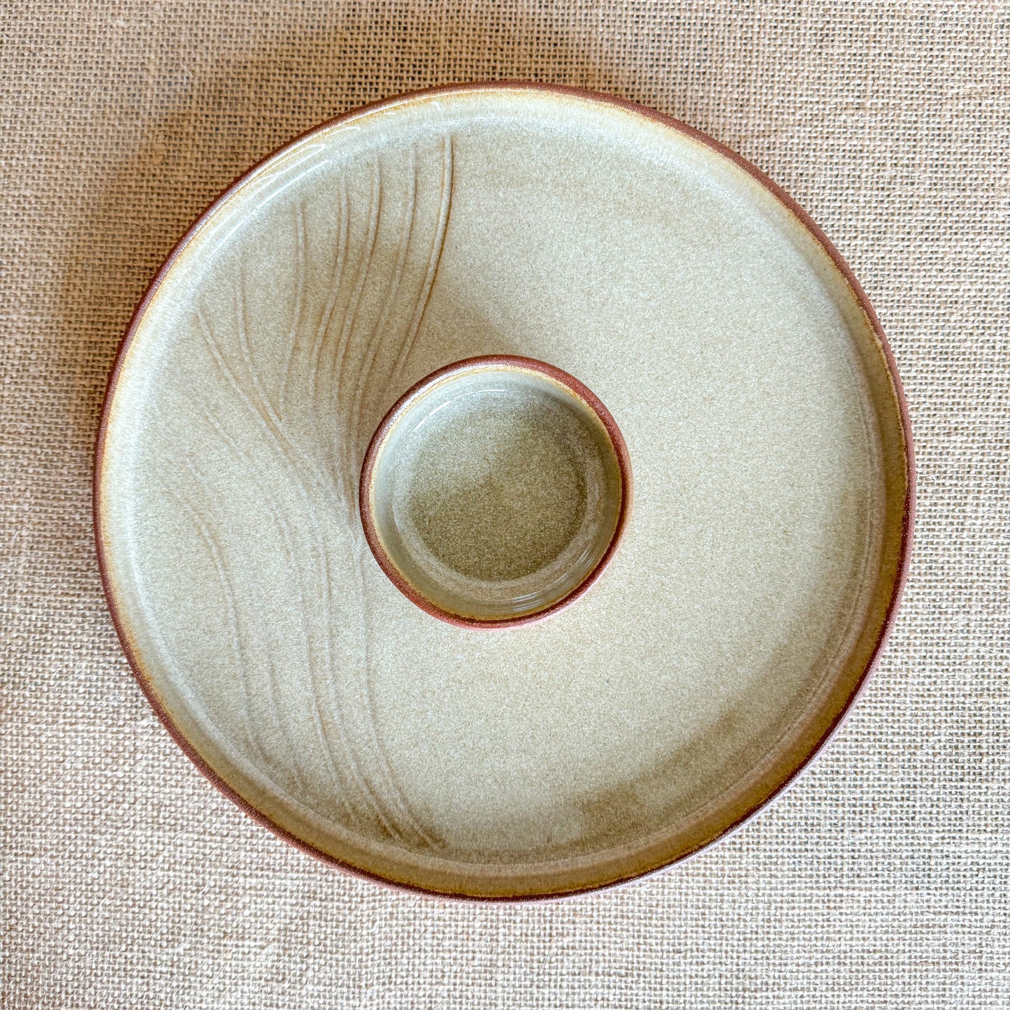 CHIP AND DIP PLATTER : Handmade Ceramic Platter