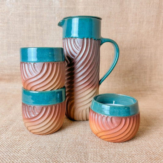 CARAFE : Handmade ceramic carafe Gift Set