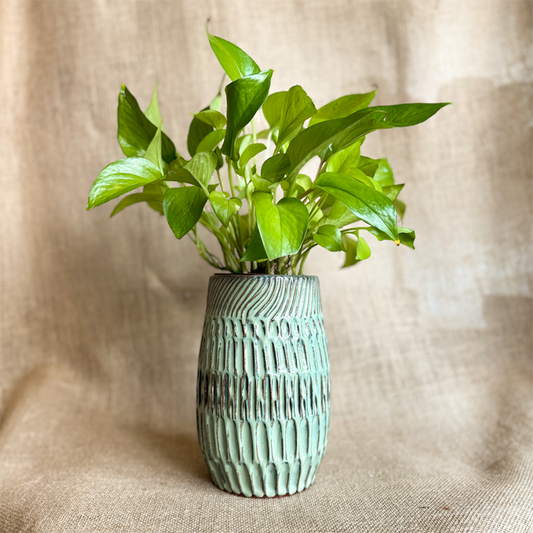 Handmade Ceramic Green Vase