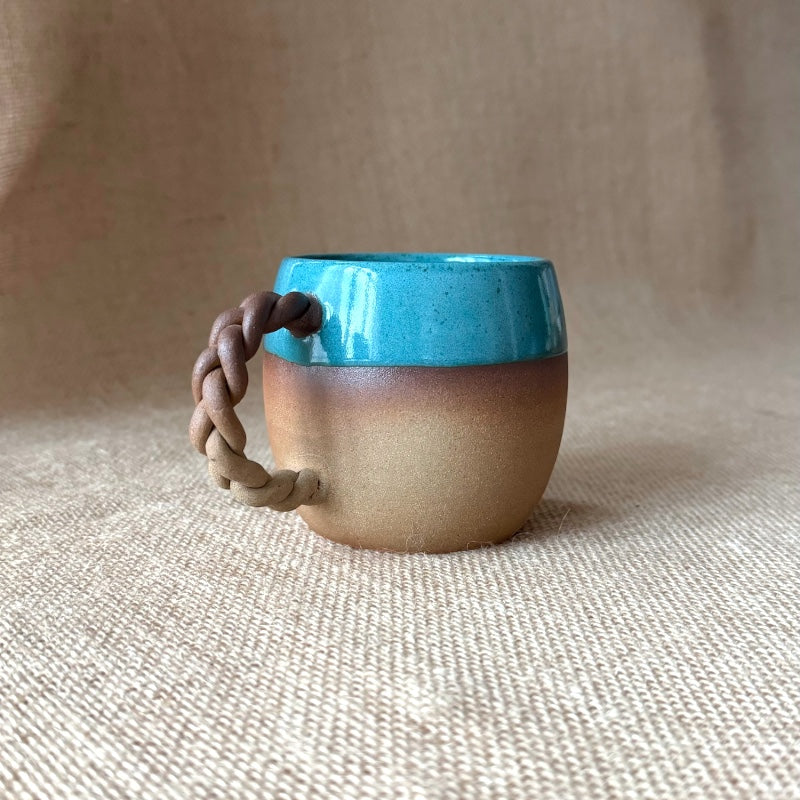 Handmade Stoneware Mugs | Hand Thrown Pottery Mugs | Facets by Garima