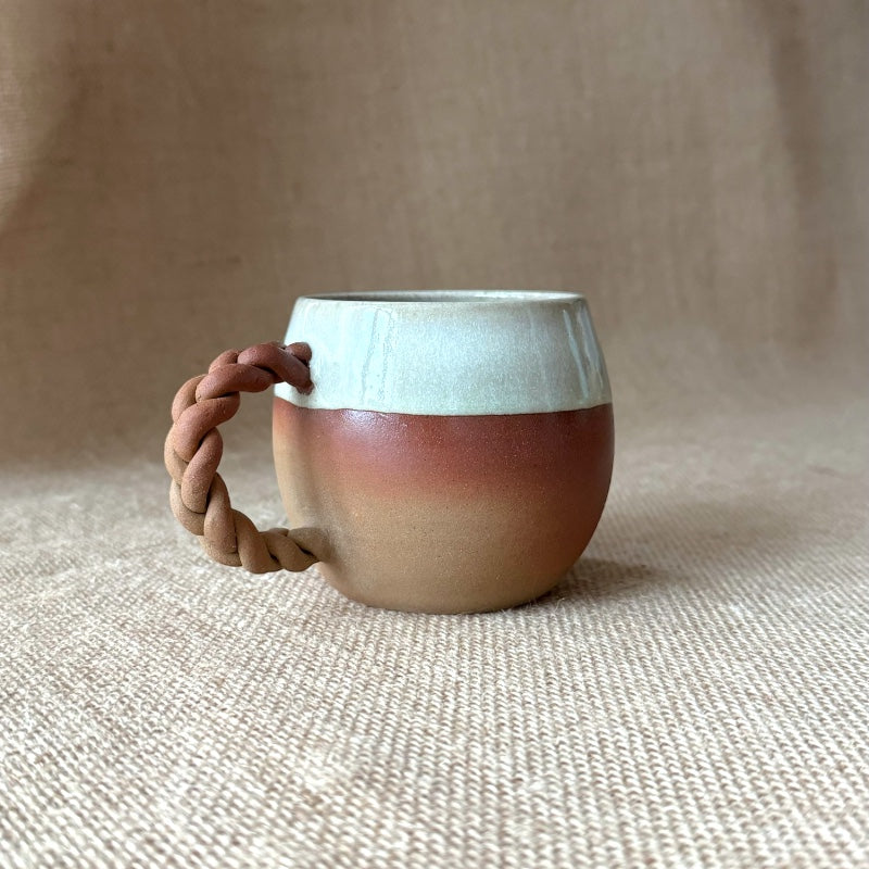 Handmade Stoneware Mugs | Hand Thrown Pottery Mugs | Facets by Garima