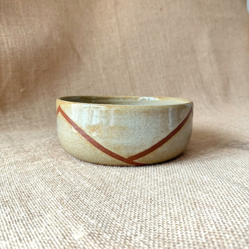 Handmade ceramic serving bowl large Sea Salt