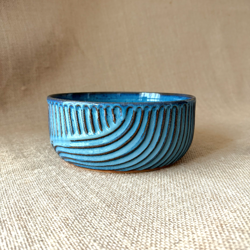 Handmade Ceramic serving bowl Sky Blue