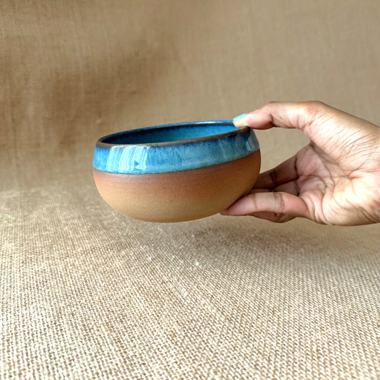 Handmade ceramic soup bowl Sky Blue