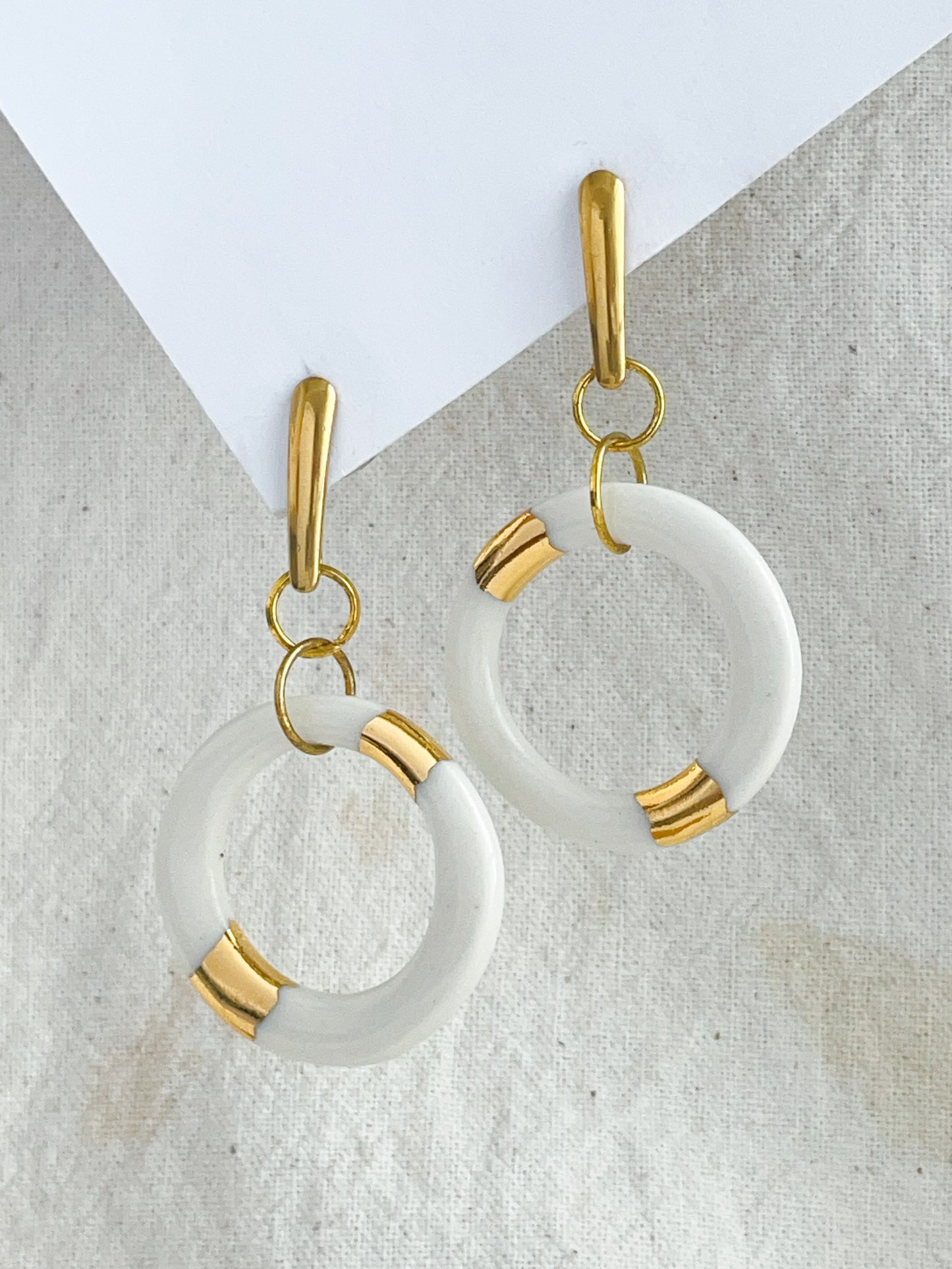 Porcelain Earring: Sun Kissed