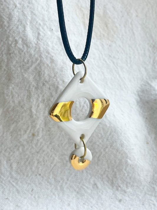 Porcelain Pendant: Sun Kissed