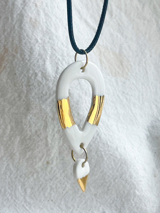 Porcelain Pendant: Sun Kissed