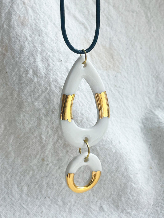 Porcelain Pendant: Sun Kissed