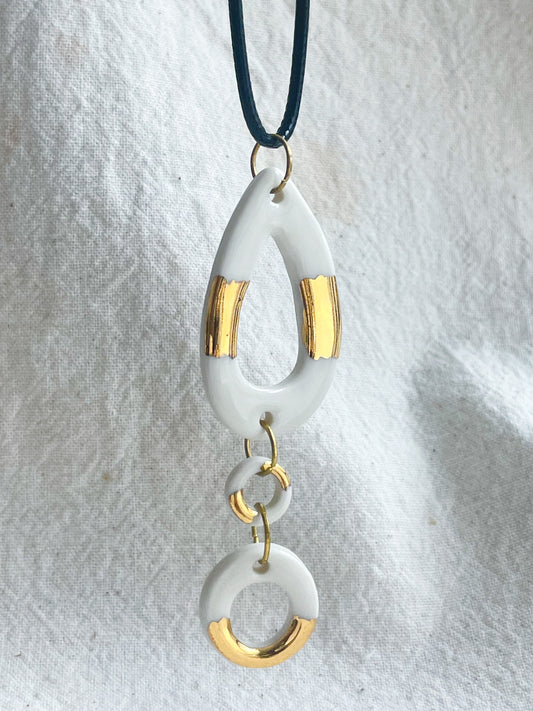 Porcelain Pendant: Sun Kissed