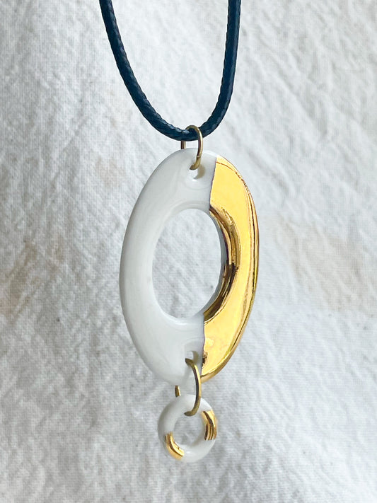 Porcelain Pendant: Sun Kissed