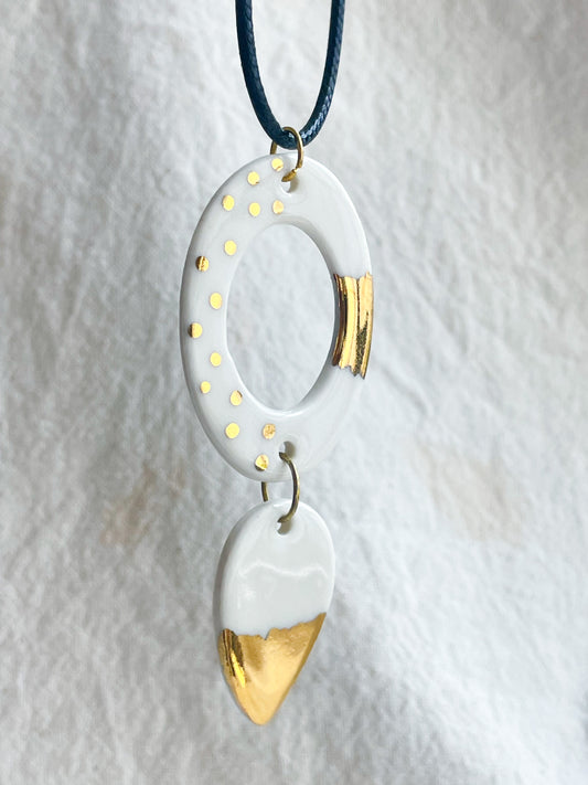 Porcelain Pendant: Sun Kissed