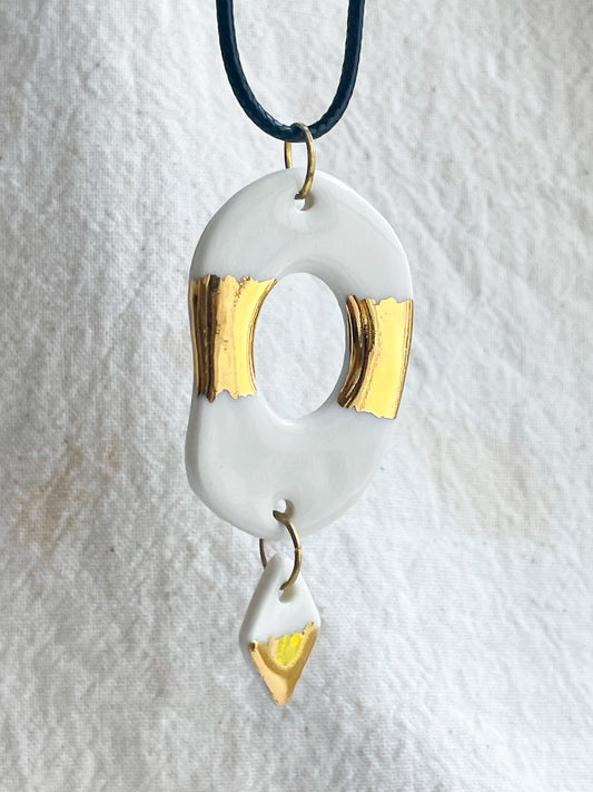 Porcelain Pendant: Sun Kissed