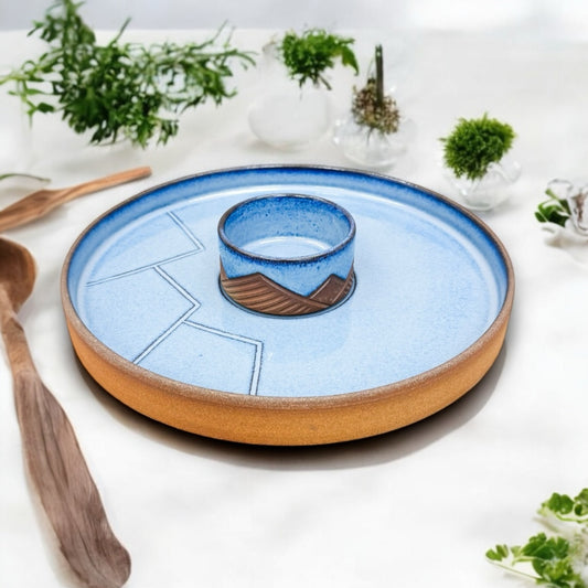CHIP AND DIP PLATTER : Handmade Ceramic Platter