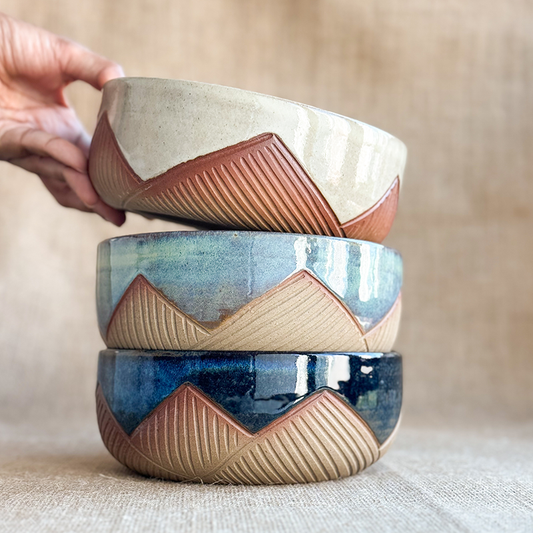 Handmade ceramic serving bowl