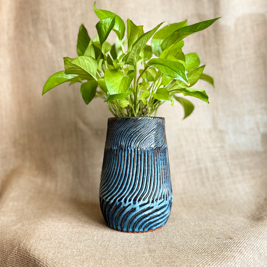 Ceramic vase blue