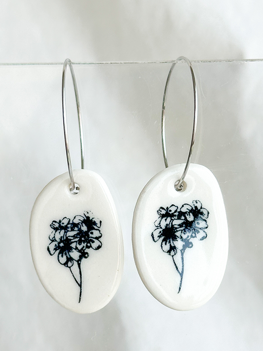 Porcelain Earring: Botanic Collection