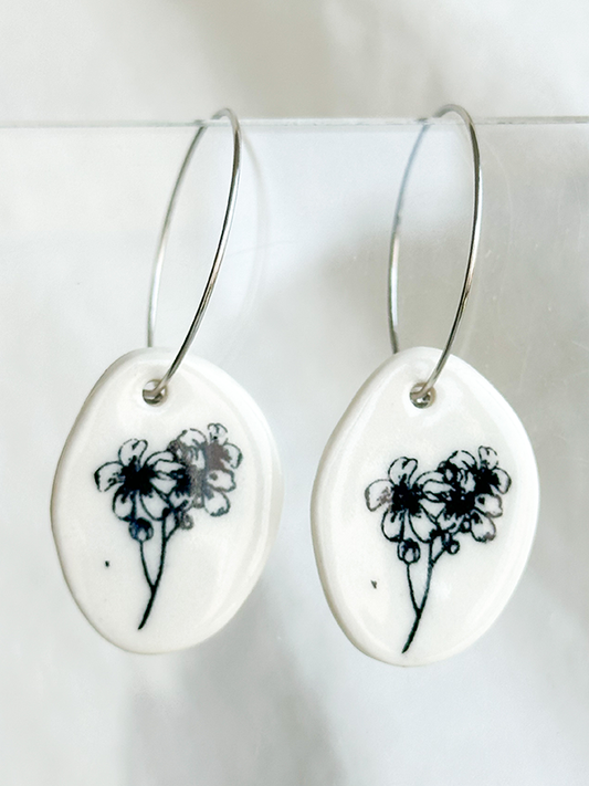 Porcelain Earring: Botanic Collection