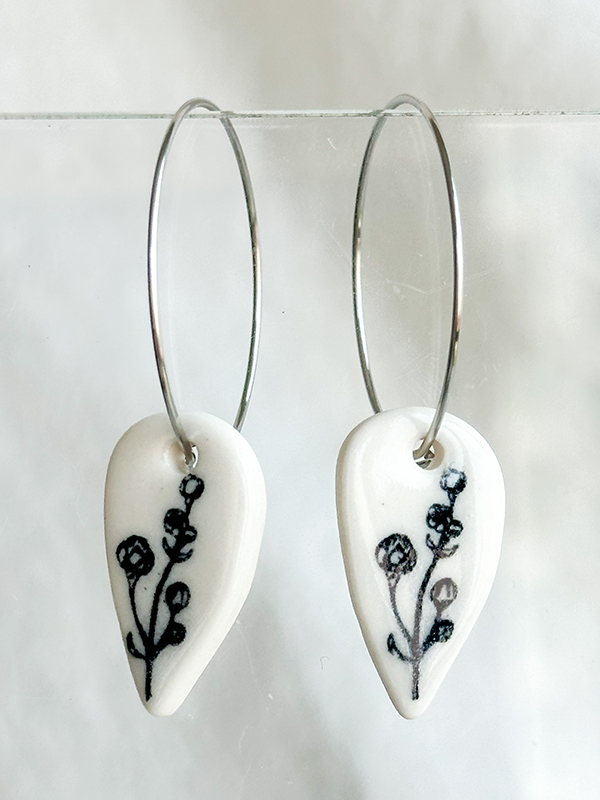 Porcelain Earring: Botanic Collection