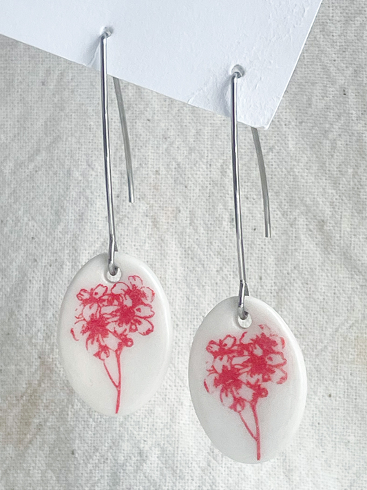 Porcelain Earring: Botanic Collection