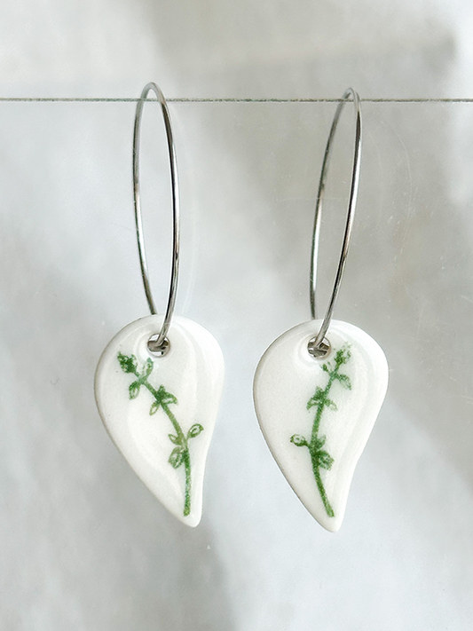 Porcelain Earring: Botanic Collection