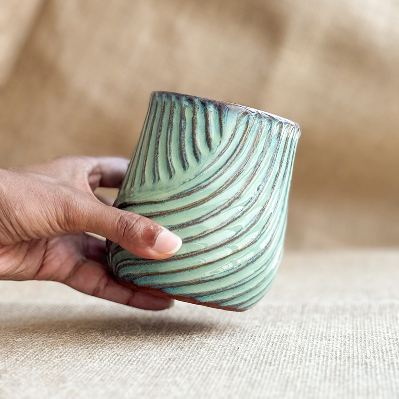 Cocktail Glass: Handmade ceramic glass