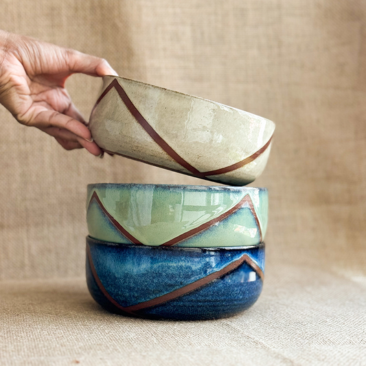 Handmade ceramic serving bowl 