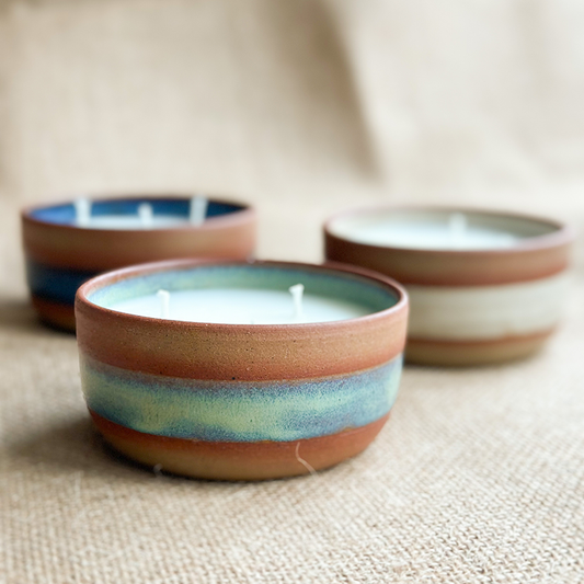 CANDLE : Handmade ceramic Soy Wax Candle
