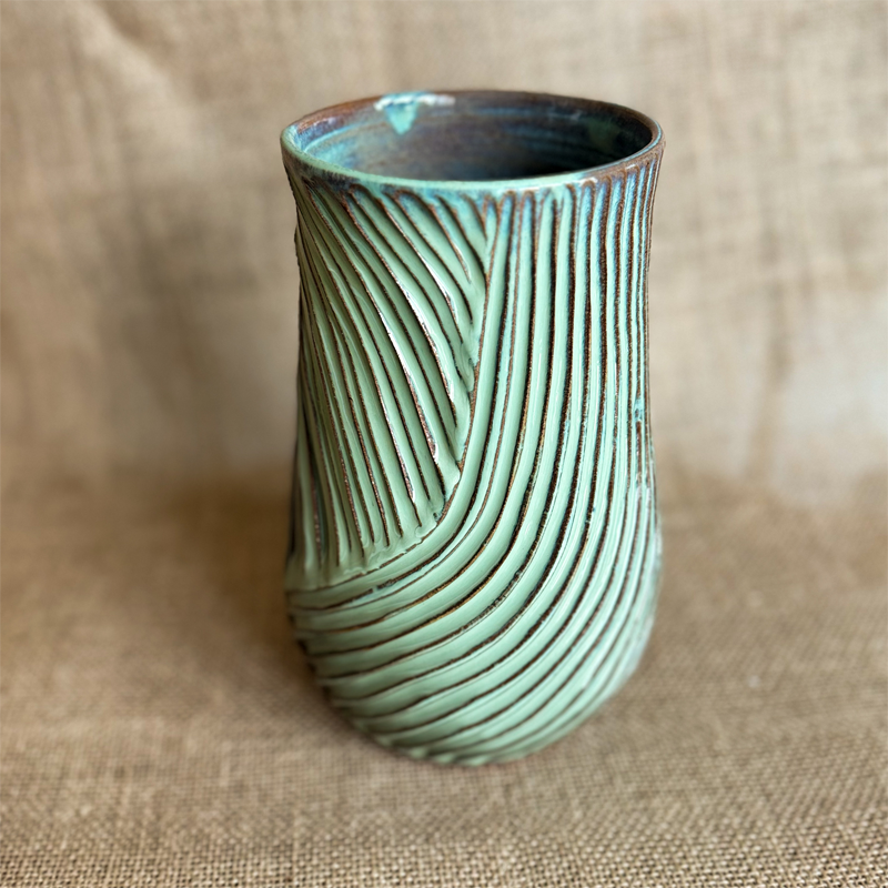Handmade Ceramic Vase Green